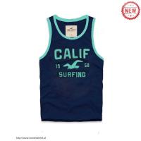 heren hollister tanktop donkerblauw calif 1958 surfing Sports Goedkoop ohobo958