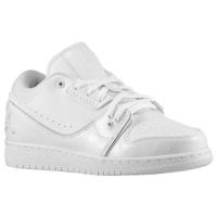 jordan 1 flight 2 low jordan voor grote jongen basketbal schoenen wit wit metallic silver On Sale Discount m6yuc194