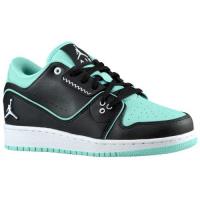 jordan 1 flight 2 low jordan voor grote meisje basketbal schoenen zwart wit bleached turq Winkels Van 0bn7g697