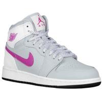 jordan aj 1 high jordan voor grote meisje basketbal schoenen grijs mist fuchsia flash wit zwart Rotterdam Schoen dbw72251