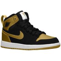 jordan aj 1 high jordan voor kleine jongens basketbal schoenen zwart metallic gold wit Goedkopes Online 7setl492