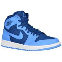 jordan aj 1 high strap jordan voor heren basketbal schoenen french blauw university blauw wit Goedkope Online muzuk591