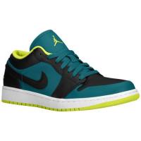 jordan aj 1 low jordan voor heren basketbal schoenen lush teal venom groen zwart Schoenen Korting 5ynmk222