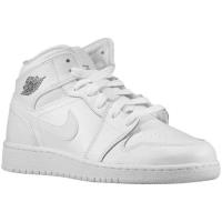 jordan aj 1 mid jordan voor grote jongen basketbal schoenen wit cool grijs wit Echt Betaalbare ptcjq761