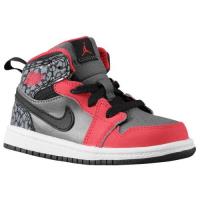 jordan aj 1 mid jordan voor kleuter meisjes basketbal schoenen zwart legion rood donker grijs wit Classic Winkel c7qmf753