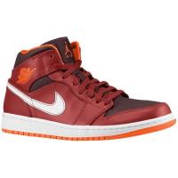 jordan aj1 mid jordan voor heren basketbal schoenen team rood electro oranje deep burgundy wit Rotterdam Shop 55xe0847