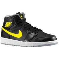 jordan aj1 mid jordan voor heren basketbal schoenen zwart vibrant geel wolf grijs Agent Nederland mfyn0635