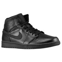 jordan aj1 mid jordan voor heren basketbal schoenen zwart zwart zwart Echt Goedkoop uyvdc193