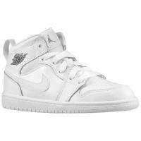 jordan aj1 mid jordan voor kleine jongens basketbal schoenen wit cool grijs wit Goedkope Site 62vph945