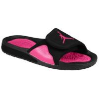 jordan hydro 4 jordan voor grote meisje slipper zwart vivid roze Schoenenwinkels mp0he654