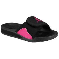 jordan hydro 4 jordan voor kleine meisjes slipper zwart vivid roze Winkels Belgie grgtf538