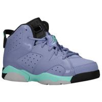 jordan retro 6 jordan voor kleine meisjes basketbal schoenen iron purple bleached turq zwart Goedkope Echte 77usr459