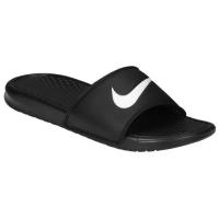 nike benassi swoosh slide nike voor heren slipper zwart wit Voor Goedkope 7lm9e486