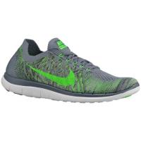 nike free 4.0 flyknit 2015 nike voor heren loopschoenen cool grijs zwart string groen strike Schoenen Korting 9019b433