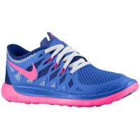 nike free 5.0 nike voor grote meisje loopschoenen hyper cobalt deep royal blauw wit hyper roze Winkels Groningen 75bgs708