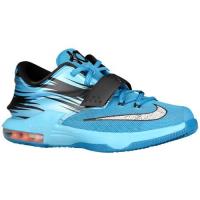 nike kd 7 nike voor grote jongen basketbal schoenen licht blauw lacquer clear water total oranje wit Echt Facebook dx87t570