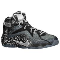 nike lebron 12 nike voor grote jongen basketbal schoenen zwart metallic silver wit Schoenen Vintage mqbcc913