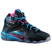 nike lebron 12 nike voor grote jongen basketbal schoenen zwart roze pow blauw lagoon zwart Schoenwinkels w07gw895