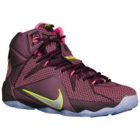 nike lebron 12 nike voor heren basketbal schoenen merlot volt roze pow metallic silver Goedkopes Kopen r94vj462