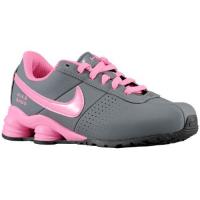 nike shox deliver nike voor kleine meisjes loopschoenen donker grijs roze glow metallic silver zwart Original Goedkope 43w02630