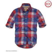 heren hollister plaid lang overhemd blauw rood Winkel Hoenzadriel xakdc966